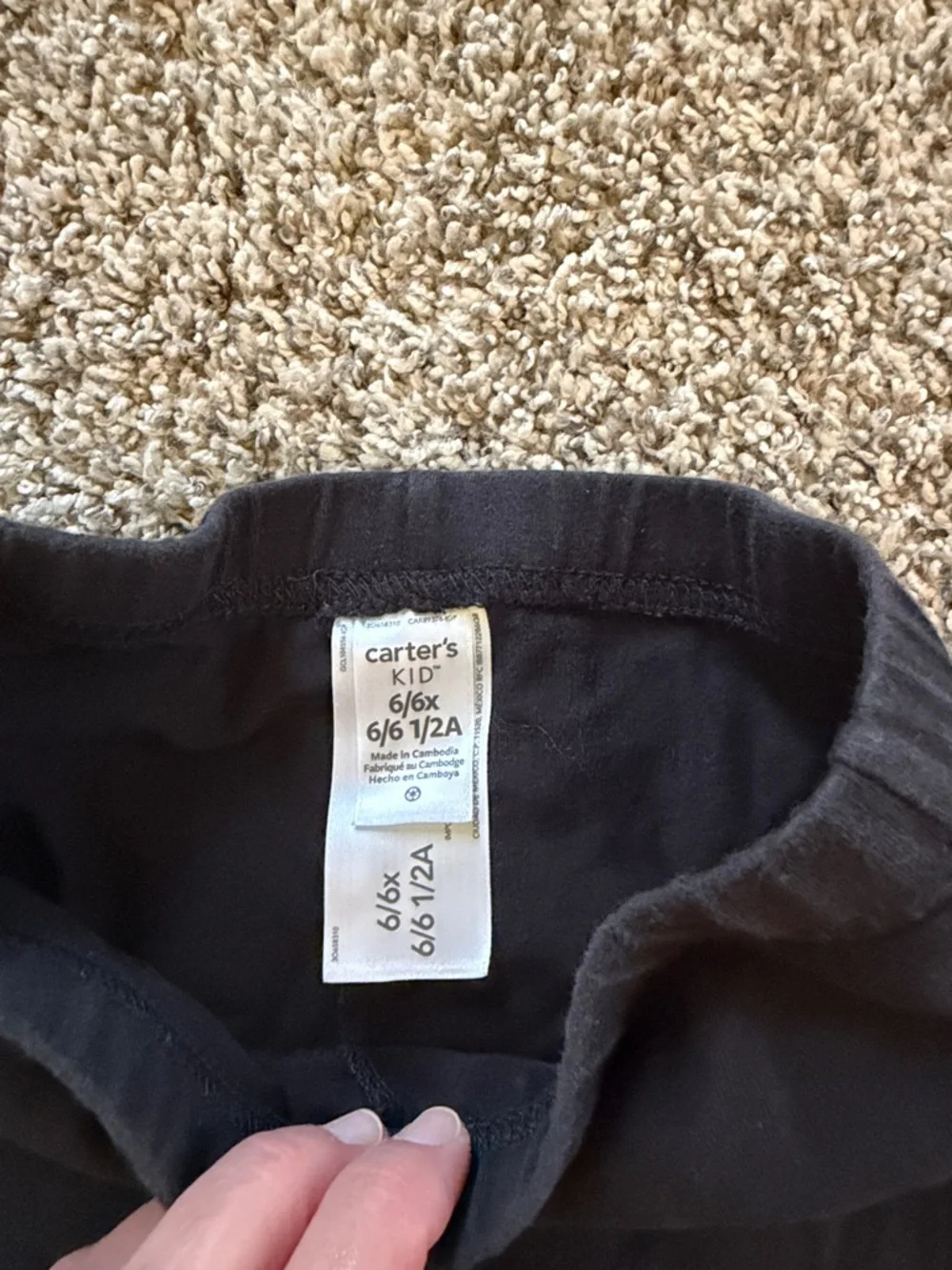 2 - Carters Girls' size 6/6x Cotton Pull-On cartwheel shorts Black & Light Pink